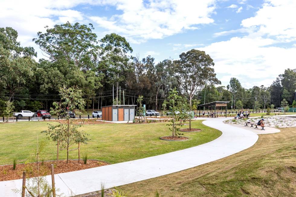 Deepwater Park Pump Track | Flood Resilient Custom Public Toilet Building | Modus Australia