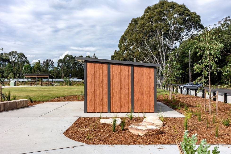 Deepwater Park Pump Track | Flood Resilient Custom Public Toilet Building | Modus Australia