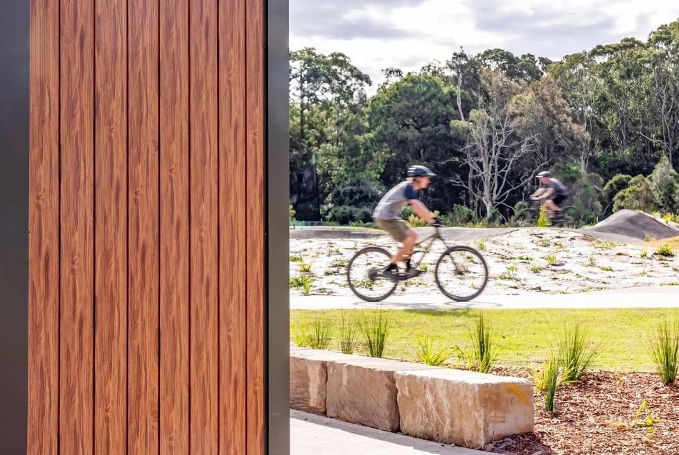 Deepwater Park Pump Track | Flood Resilient Custom Public Toilet Building | Modus Australia