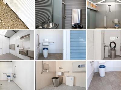 Internal finishes for toilet buildings: walls and floors compared