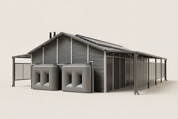 Custom Byron with Solar Panels and Slimline Water Tanks