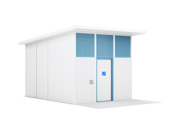 Changing Places 2 with Wedgewood Blue, ideal for coastal settings