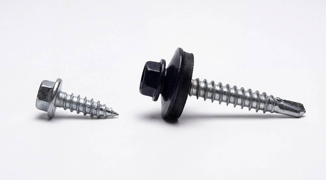 14-gauge cyclonic tek screws on every second rib
