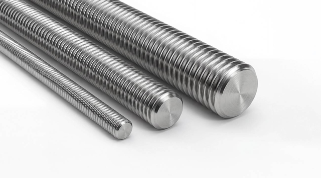 M12 stainless steel threaded rods into concrete pad