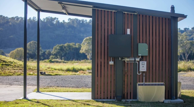 Rear-mounted power outlets for food trucks and stalls