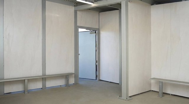 Showers and changerooms for camping and sporting events