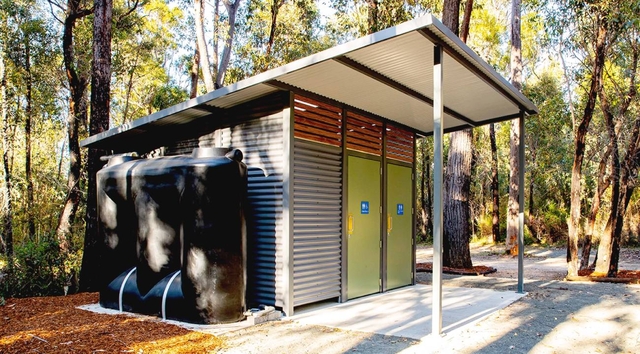 Septic tank with leach field for self-contained treatment