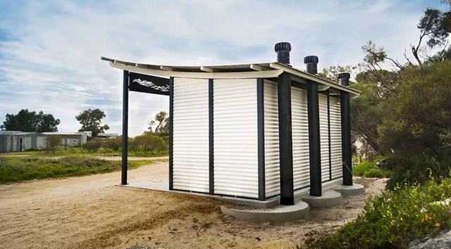 Holding tank for sites that ban soil discharge