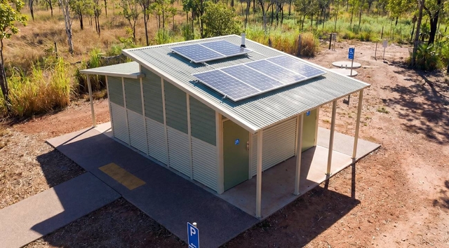 Solar panels for lighting and automated door locks