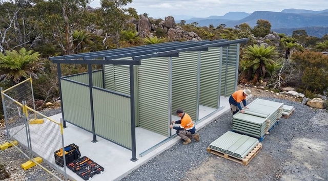 Delivered panel system - no cranes required