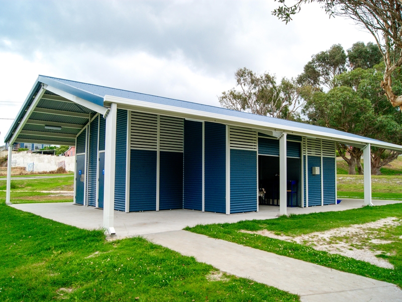 Custom Olympus 2 with 2 storage rooms, verandah and one canteen roller door