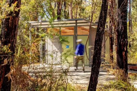 Shipwreck Creek Campground Toilet | Off-Grid Bushfire-Resistant VIC Shipwreck Creek Campground Toilet | Off-Grid Bushfire-Resistant VIC