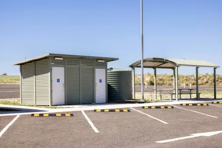 Roadside Rest Stop Toilets – Off-Grid Modular Amenities on Newell Highway | Modus Australia Roadside Rest Stop Toilets – Off-Grid Modular Amenities on Newell Highway | Modus Australia