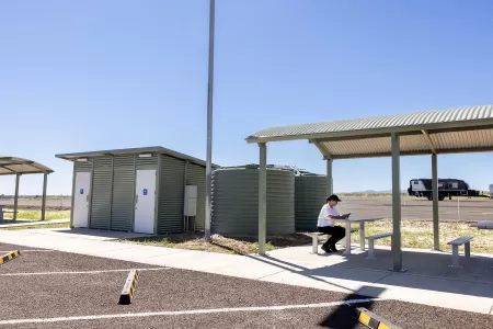 Roadside Rest Stop Toilets – Off-Grid Modular Amenities on Newell Highway | Modus Australia Roadside Rest Stop Toilets – Off-Grid Modular Amenities on Newell Highway | Modus Australia