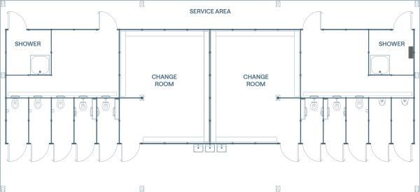Custom Modular Sport Changing and Toilet Facility for Padua College