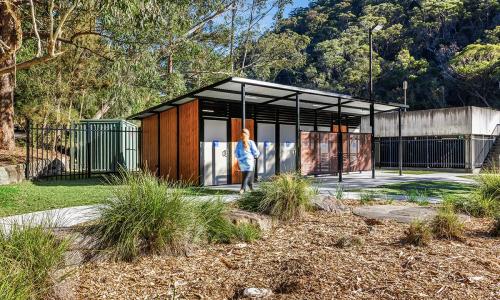 Wood-Look Toilet Building, Berowra Waters Marina, NSW