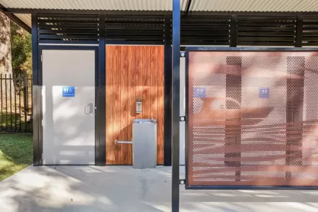 Wood-Look Toilet Building, Berowra Waters Marina, NSW