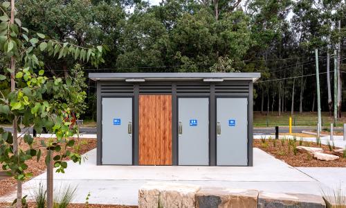 Deepwater Park Pump Track | Flood Resilient Custom Public Toilet Building | Modus Australia