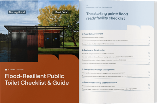Learn how to design flood-resilient toilet buildings