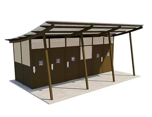 Capricorn 5 Standard Toilet Building with Paperbark and Jasper colour scheme